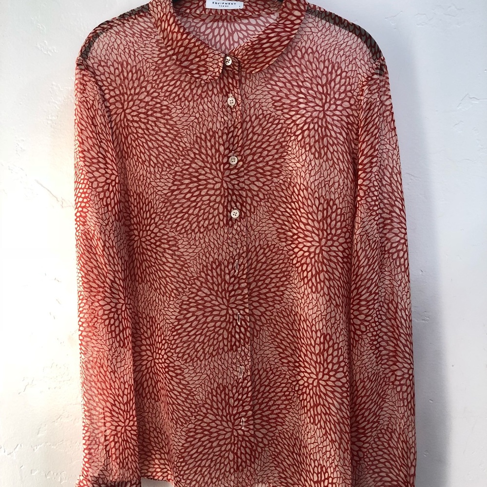 EQUIPMENT SILK PRINT BLOUSE SZ L NWT $198 MSRP